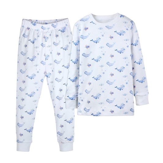Whales and Turtles Long Pajama Set