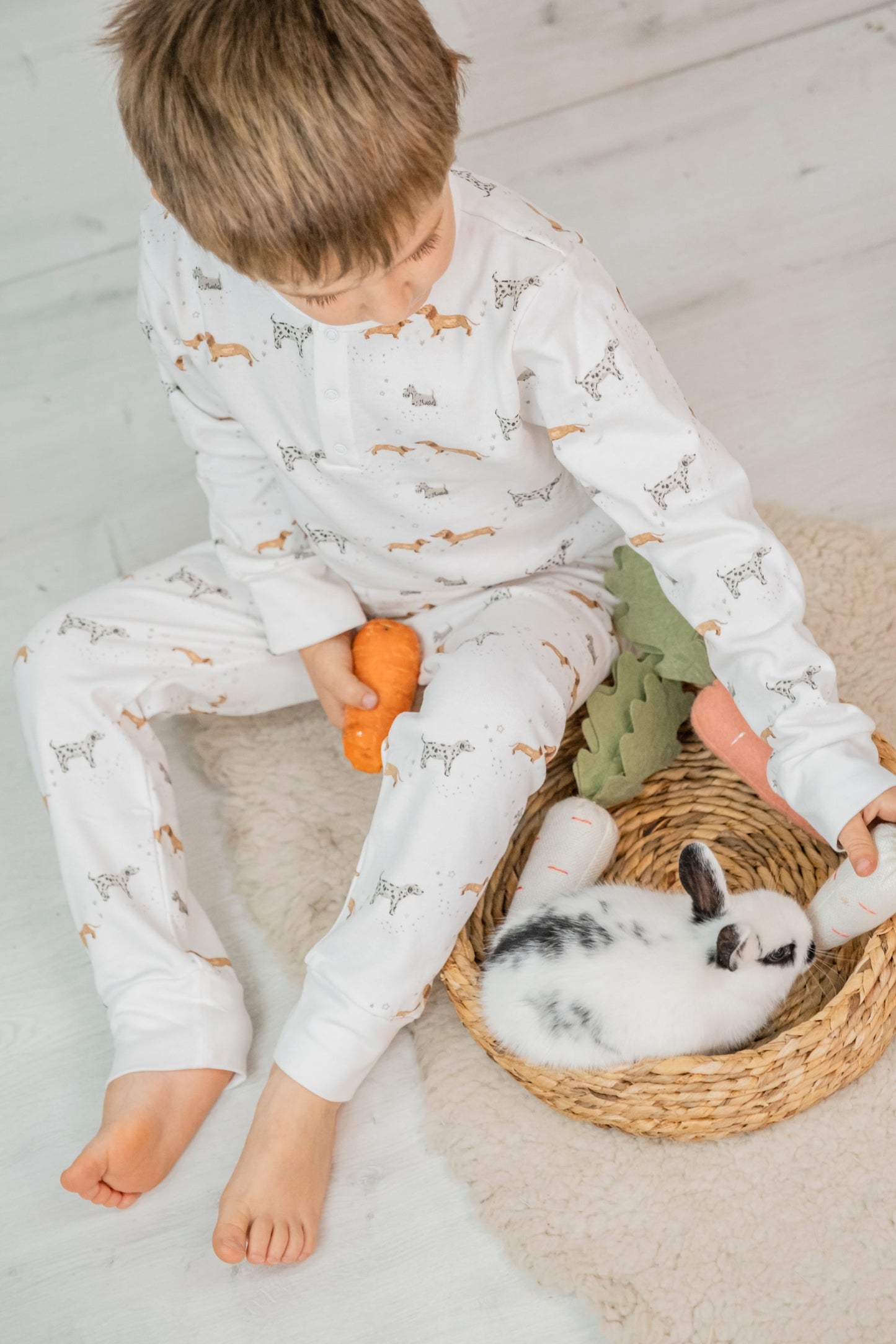 Puppy Vibes long pajama set