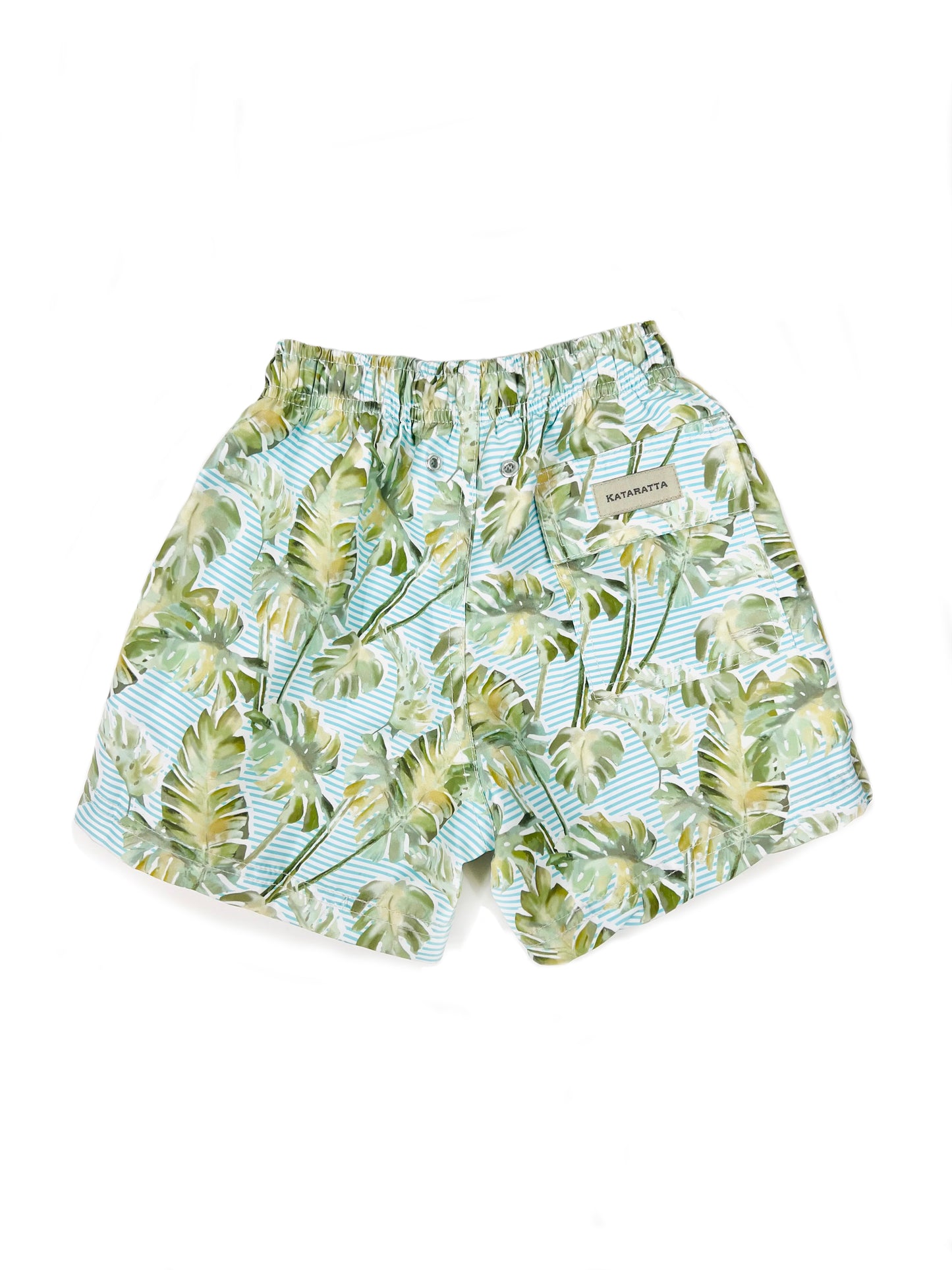 Summer breeze print swim trunks